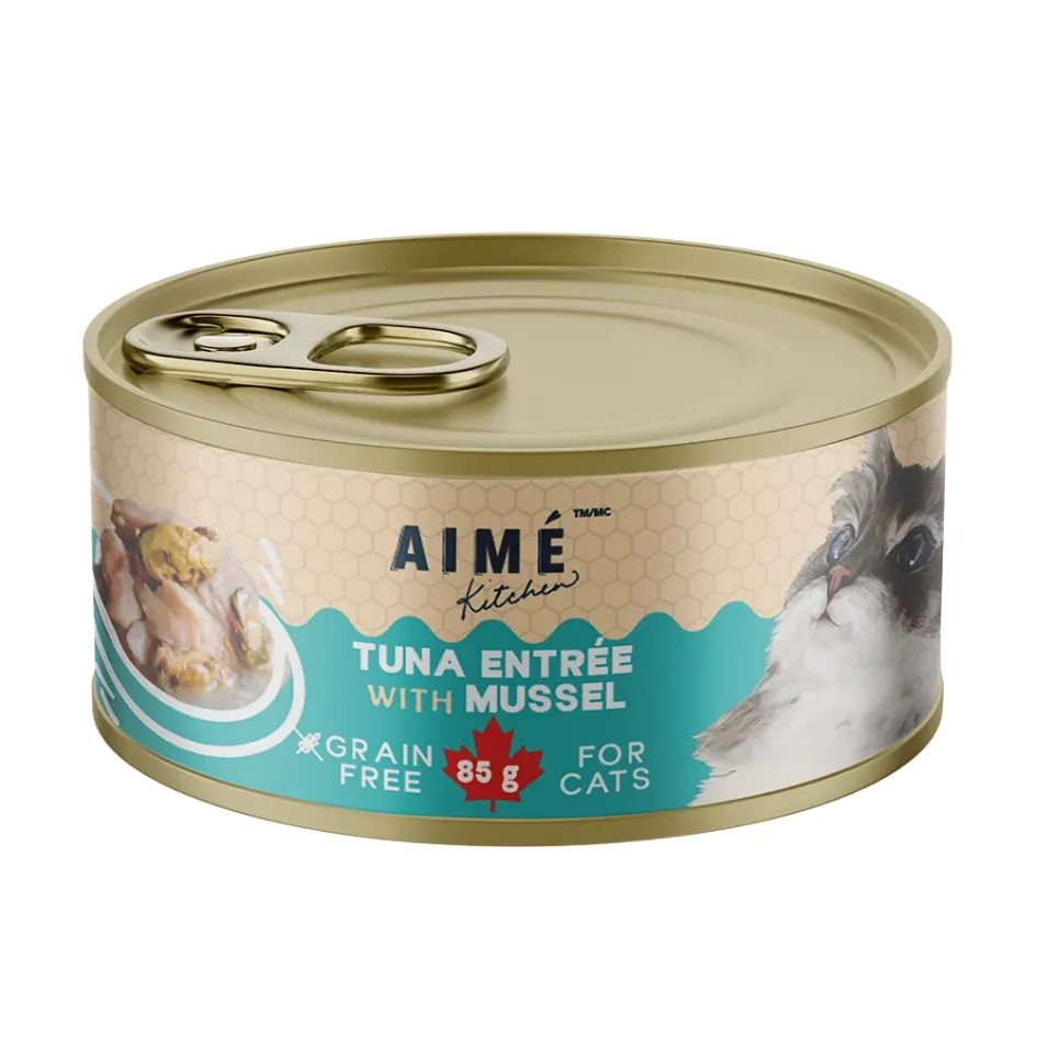 Aime Kitchen 啖啖肉補水系列 無穀物貓罐 吞拿魚配青口．85g