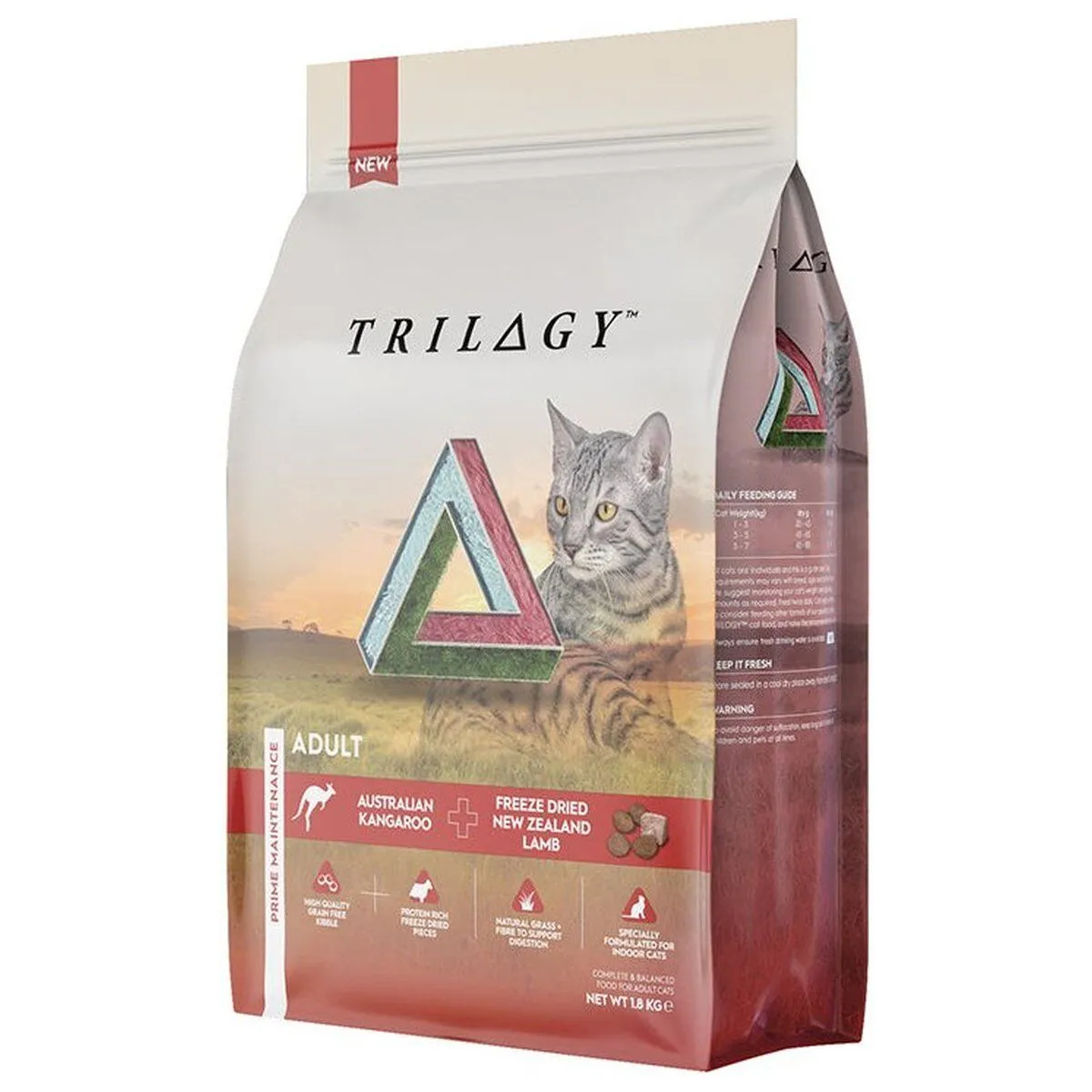 TRILOGY 奇境 無穀成貓糧 袋鼠肉配方 (添加5%紐西蘭凍乾羊肺)．1.8kg/5kg