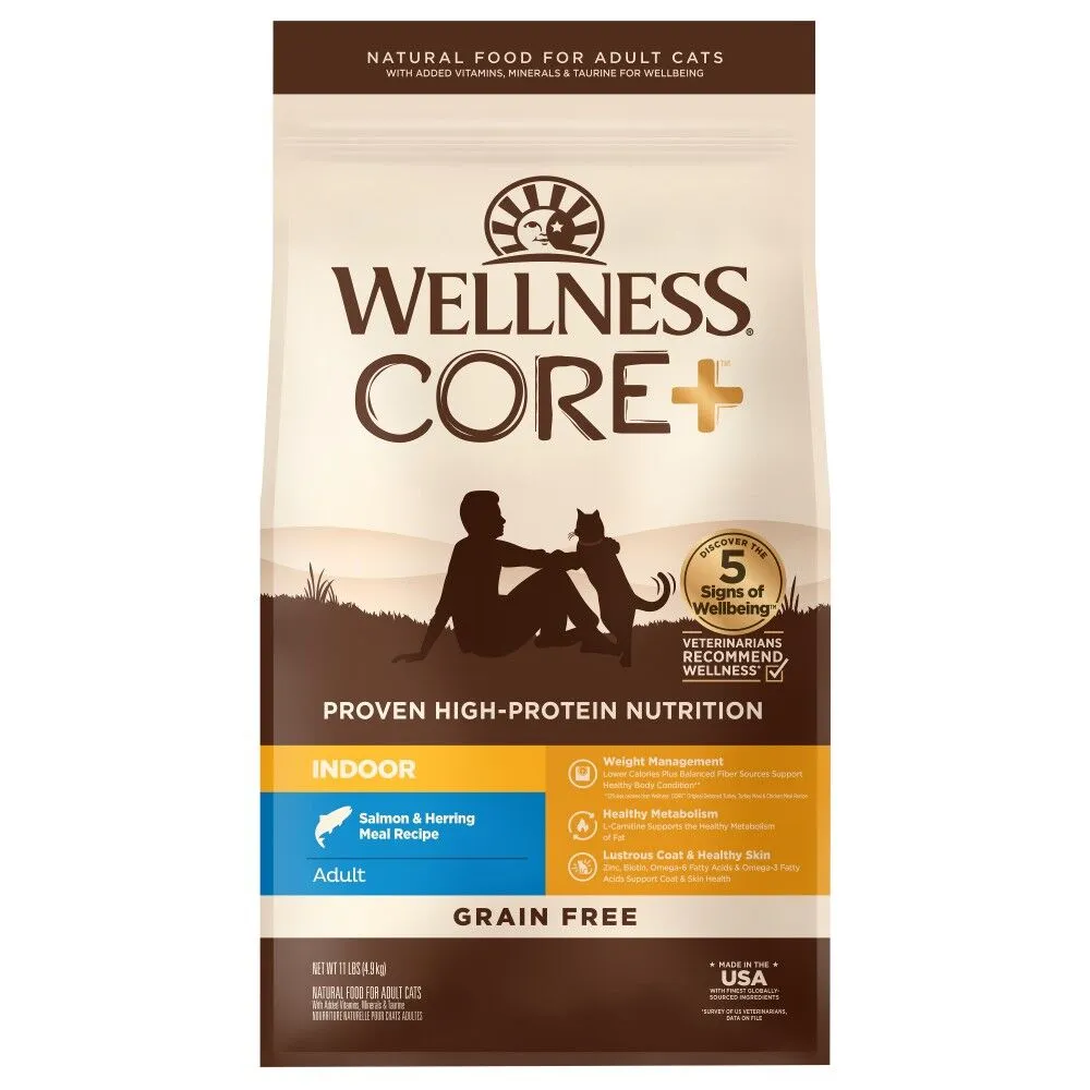 WELLNESS CORE 無穀物貓糧系列 室內貓海洋魚配方．5lb/11lb