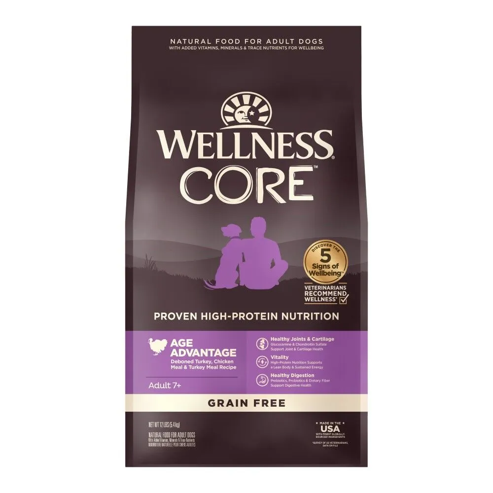 Wellness CORE 無榖物系列 高齡犬火雞+雞肉配方.4lb/12lb/22lb