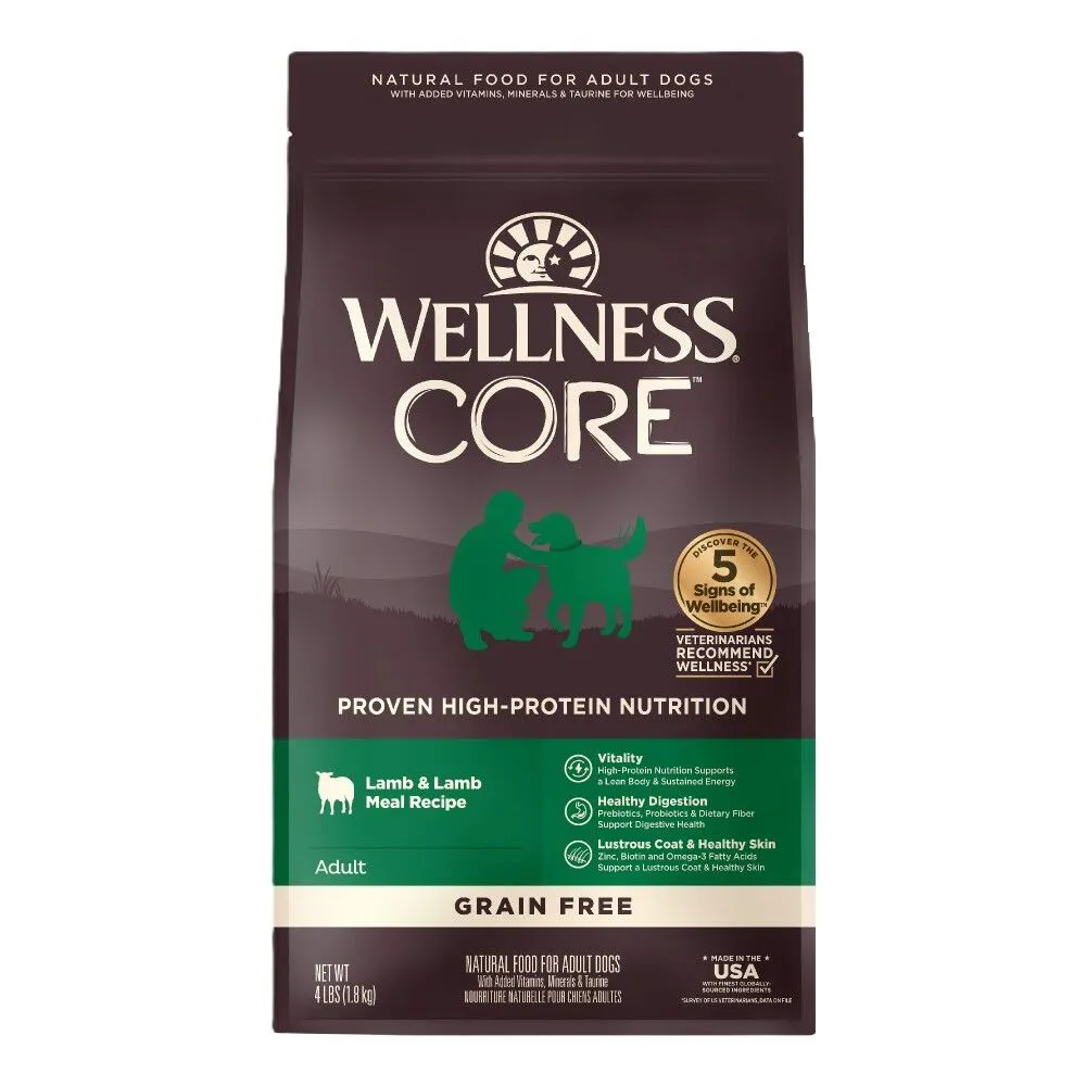 Wellness CORE 無榖物系列 成犬羊肉配方．4lb/12lb/22lb