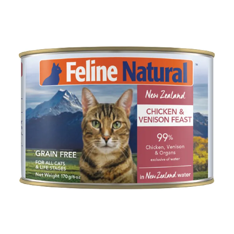 Feline Natural F9 雞肉及鹿肉主食貓罐頭．170g