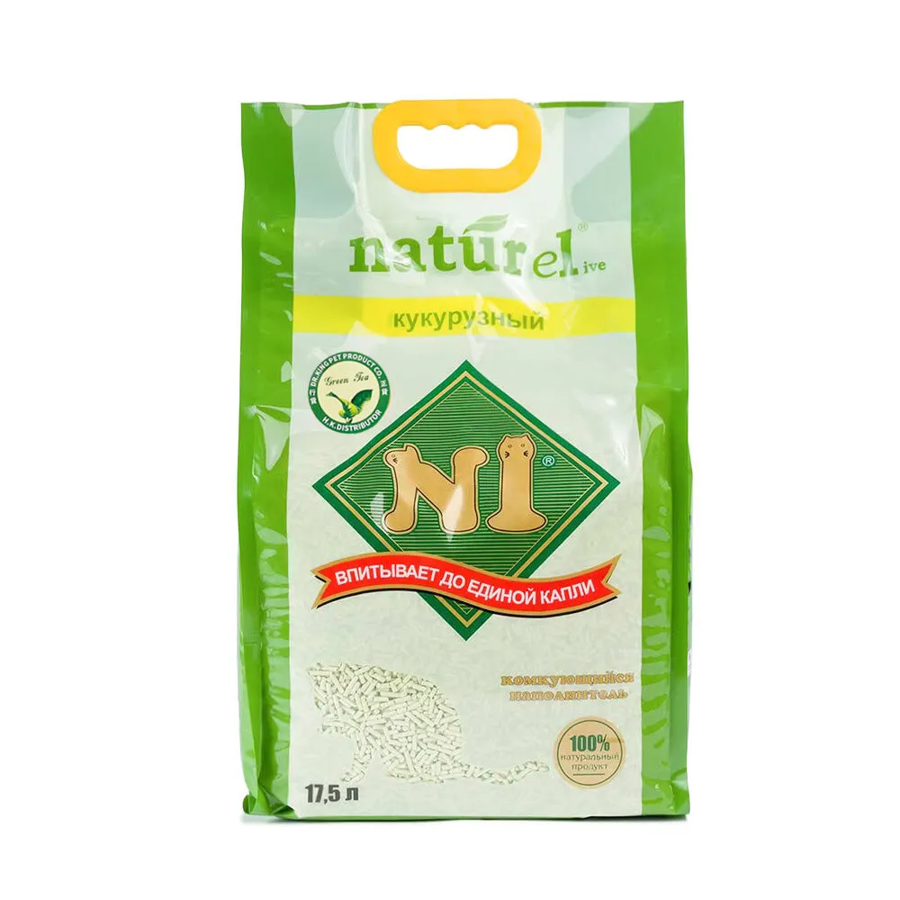 N1 Nature 天然玉米豆腐猫砂 3.0mm 绿茶味．17.5L