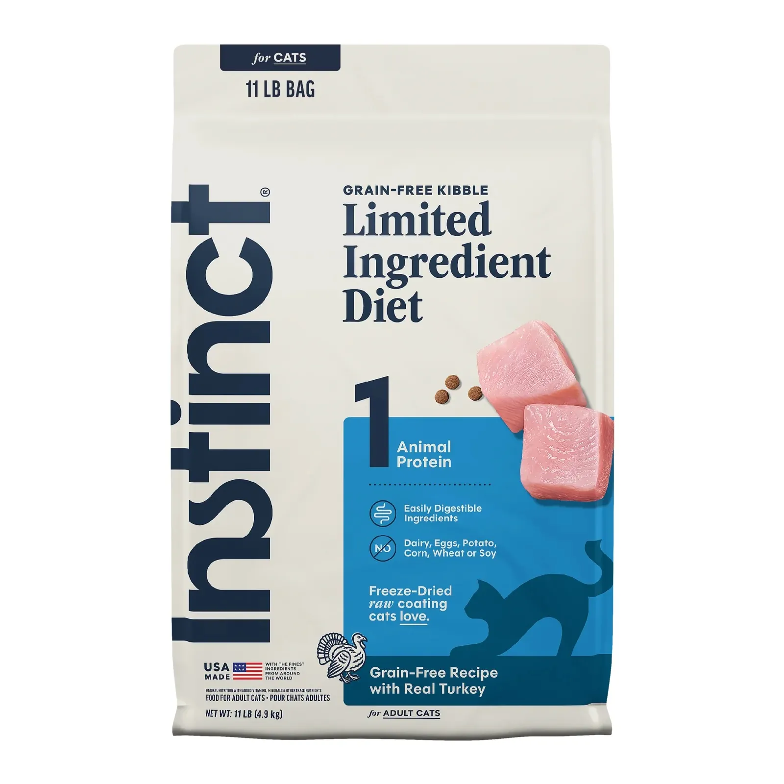 Instinct 本能 無穀物單一蛋白配方貓糧 火雞．11lb