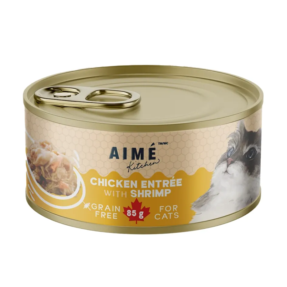 Aime Kitchen 啖啖肉補水系列 無穀物貓罐 雞肉配蝦仁．85g