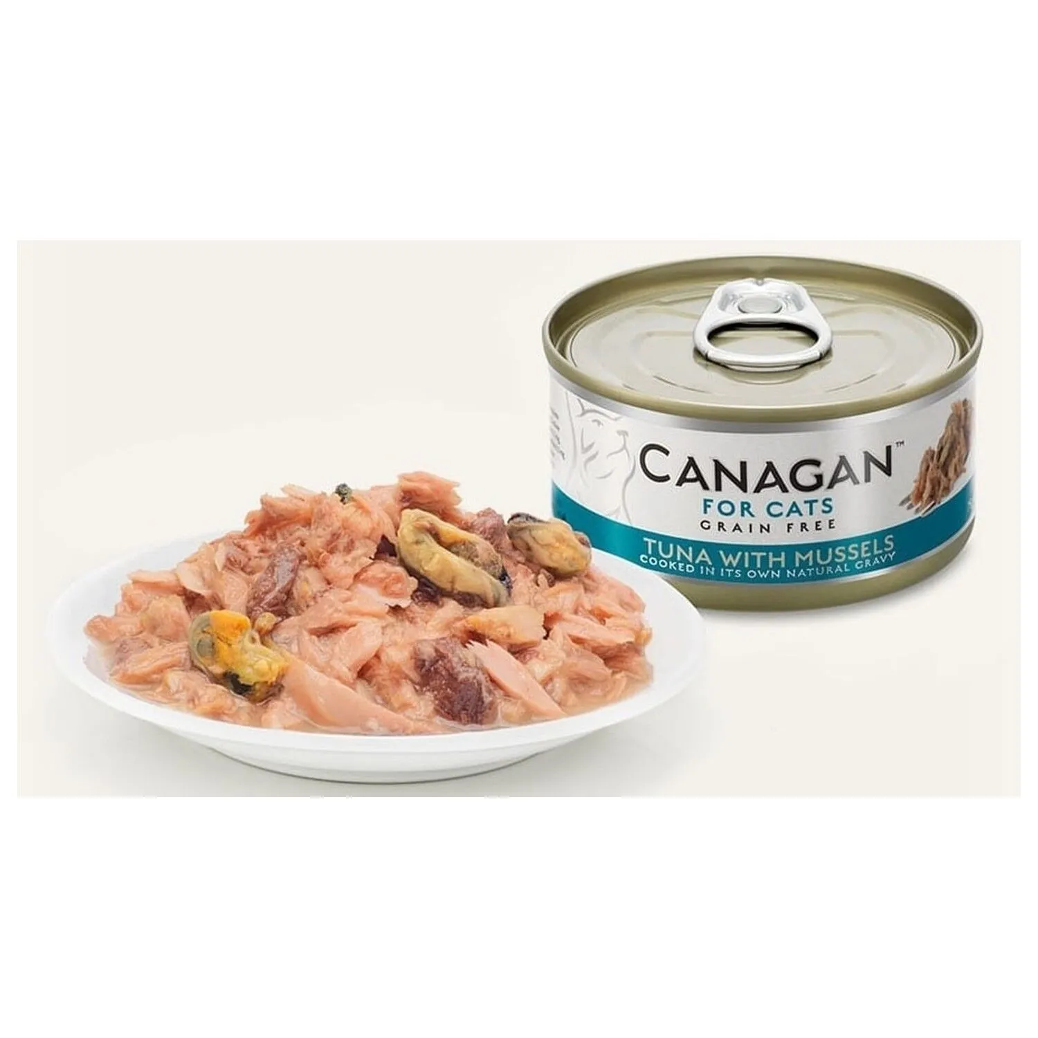 Canagan 原之選 天然無穀物貓糧罐頭 吞拿魚伴青口．75g