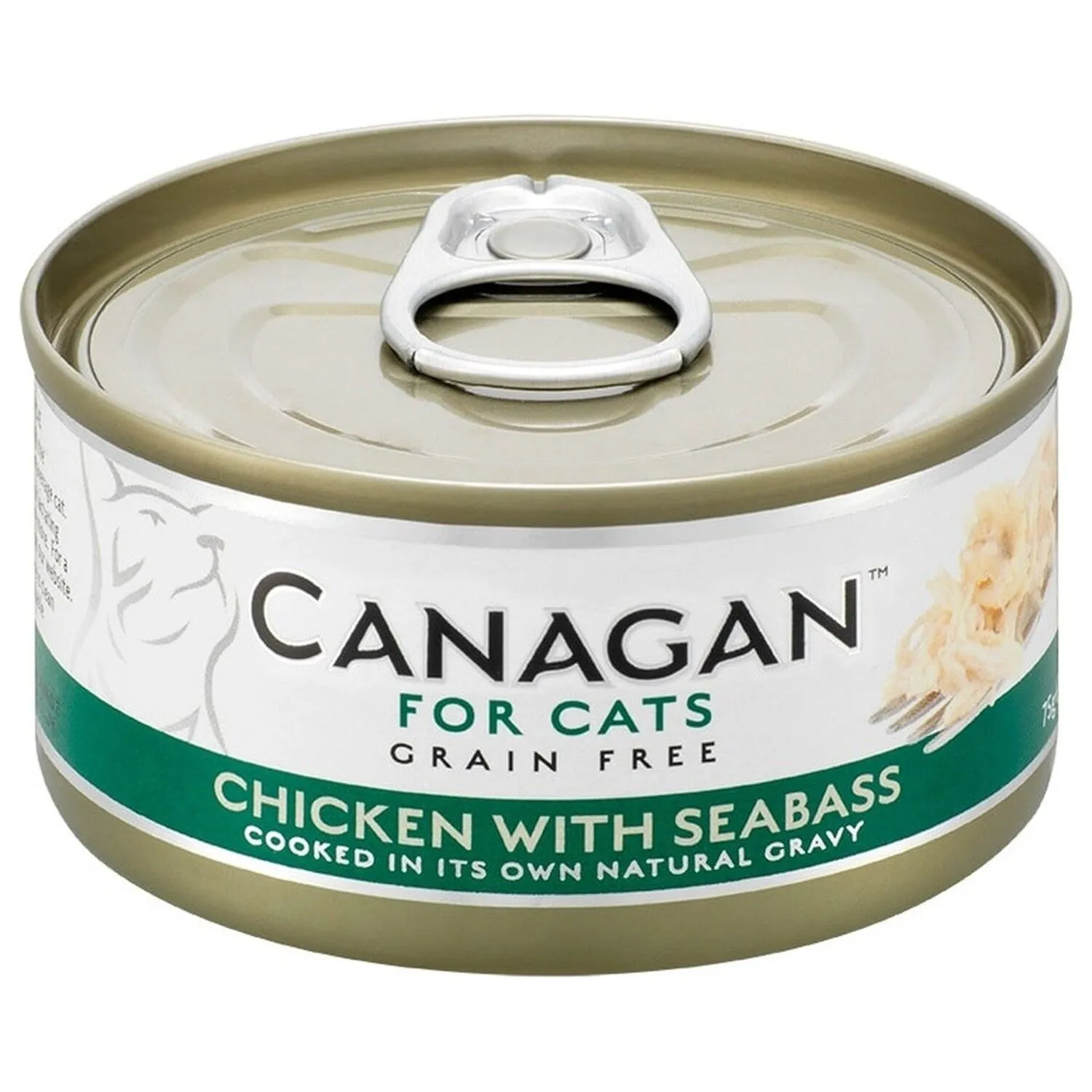 Canagan 原之選 天然無穀物貓糧罐頭 雞肉伴鱸魚．75g