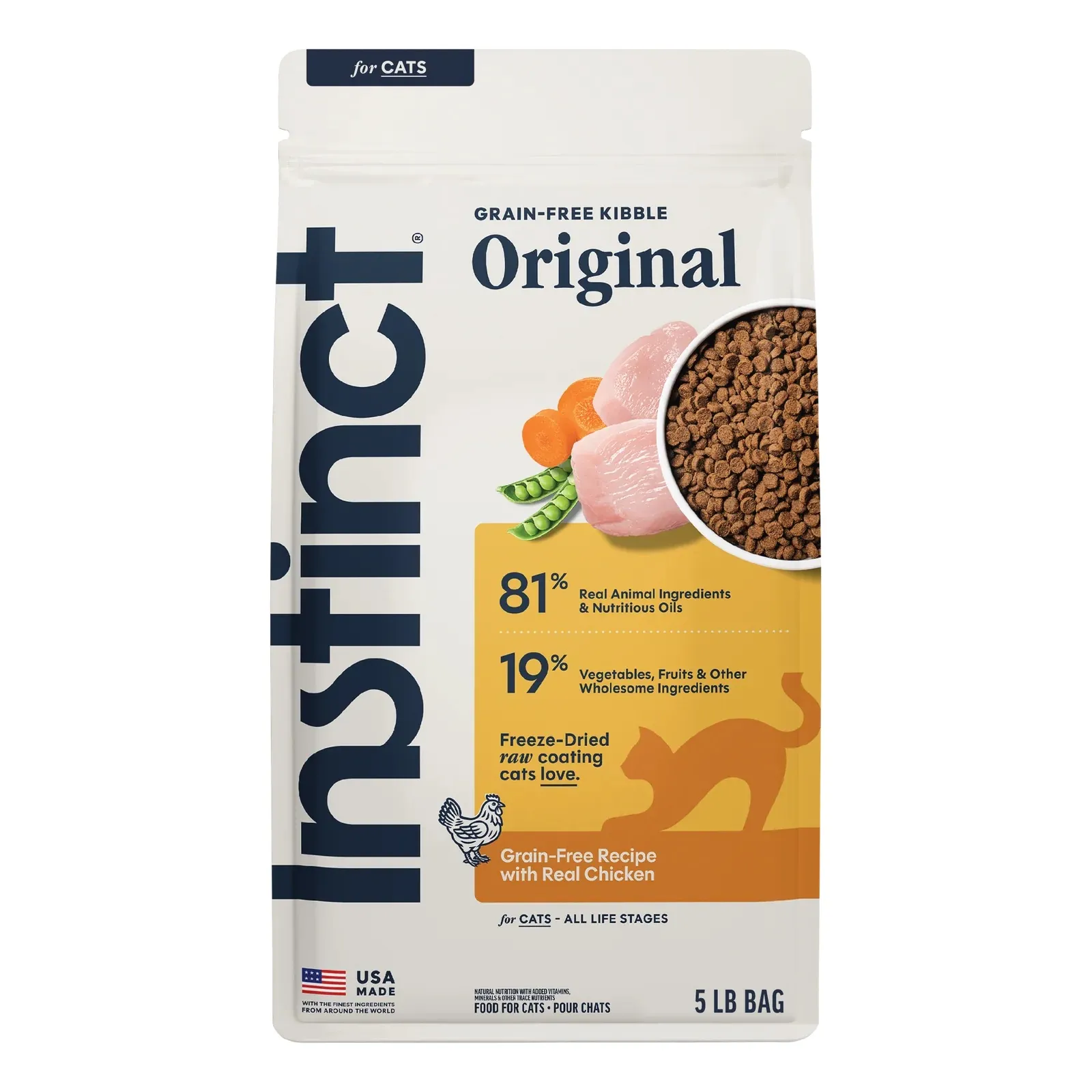 Instinct 本能 无谷物配方 鸡肉 貓乾粮．5lb/11lb