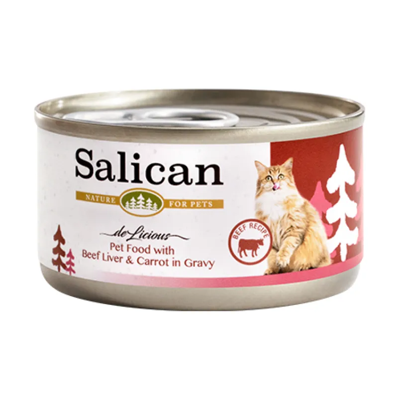 Salican 挪威森林 牛肝紅蘿蔔(肉汁) 貓罐頭．85g