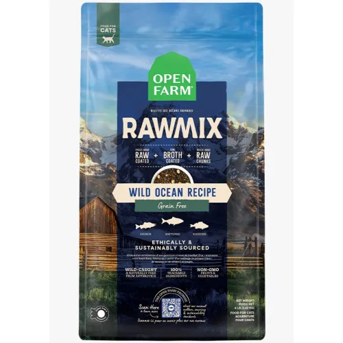 Open Farm 無穀物貓糧 RAWMIX Wild Ocean Recipe 海洋風味．2.25lb