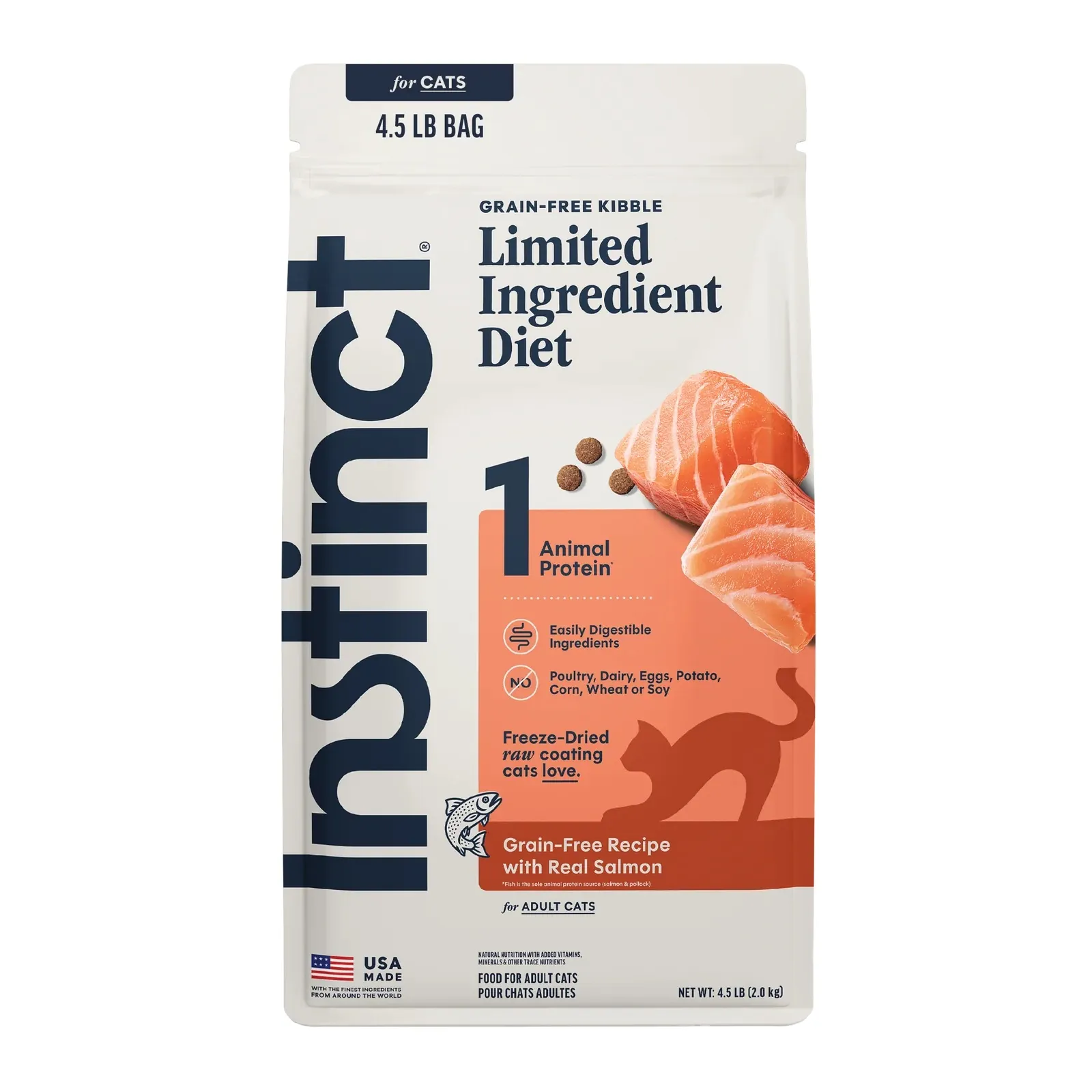 Instinct 本能 無穀物單一蛋白配方貓糧 三文魚．4.5lb