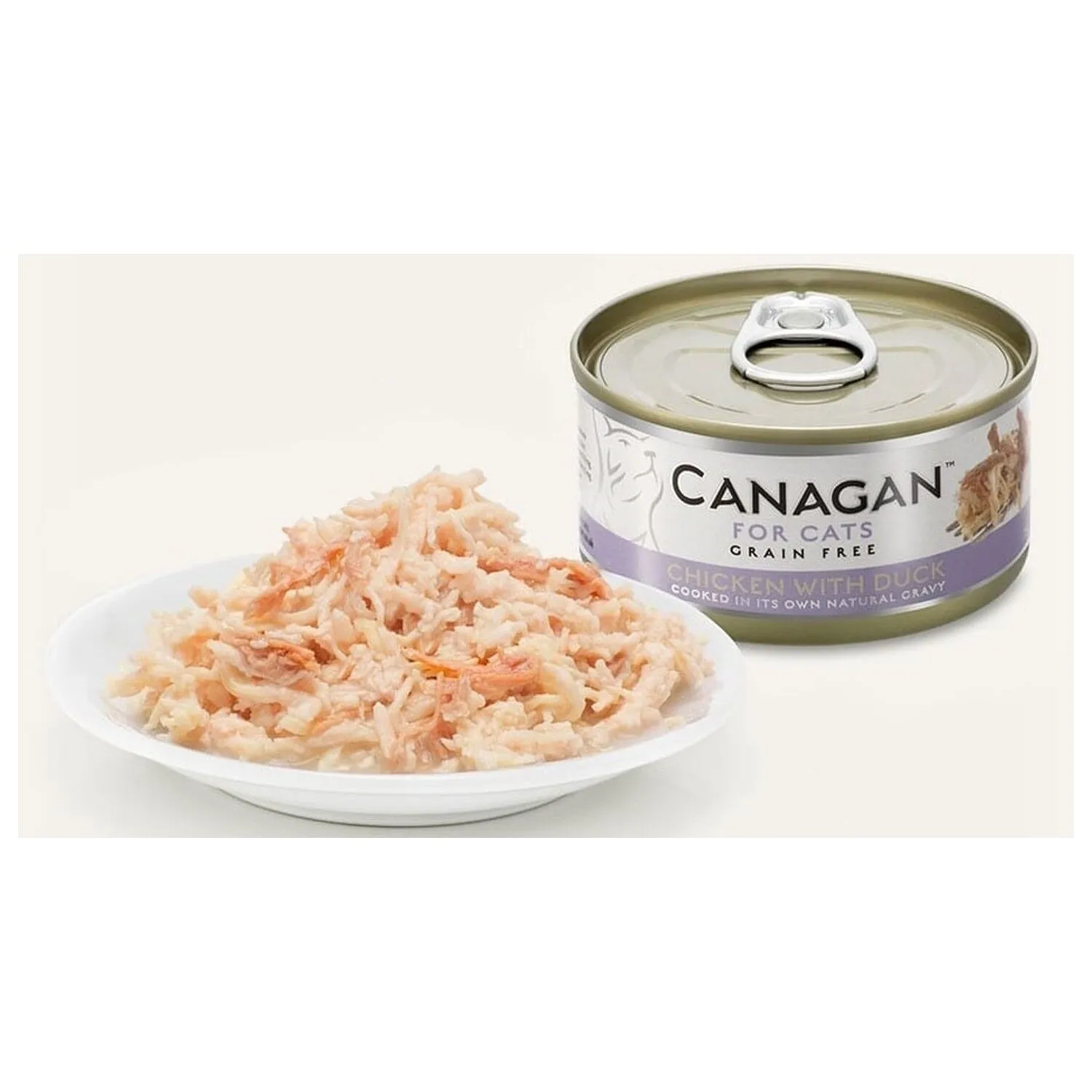 Canagan 原之選 天然無穀物貓糧罐頭 雞肉伴鴨肉．75g