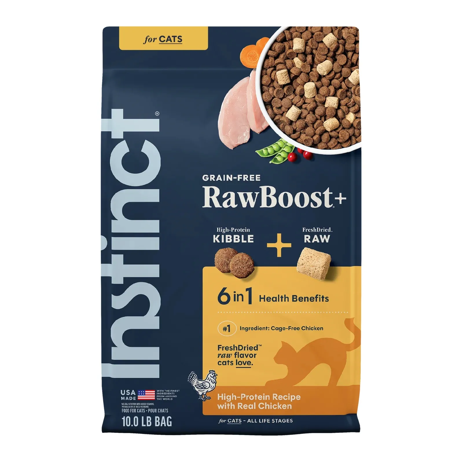 Instinct 本能 無穀物凍乾生肉粒系列貓糧 雞肉配方.5lb/10lb
