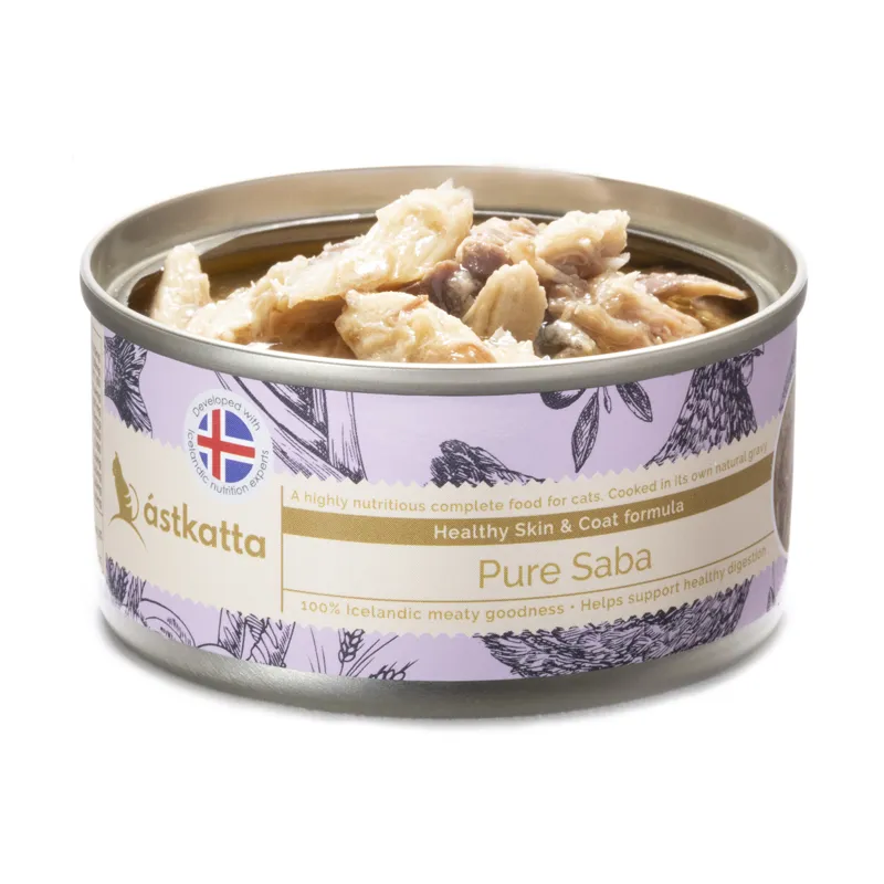 Astkatta 野生鯖花魚主食罐 (護膚美毛配方)．170g