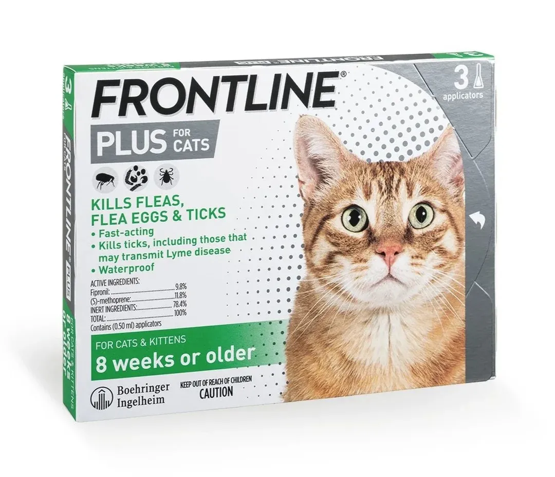 Frontline Plus 貓用殺蚤除牛蜱滴劑．1盒3支