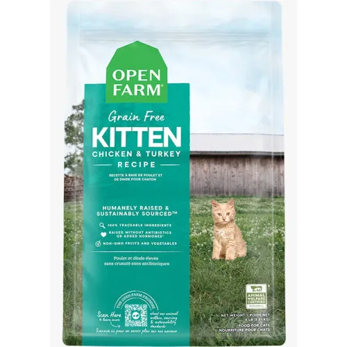 Open Farm 無穀物貓糧 幼貓 Homestead TURKEY & CHICKEN 走地雞+火雞．4lb