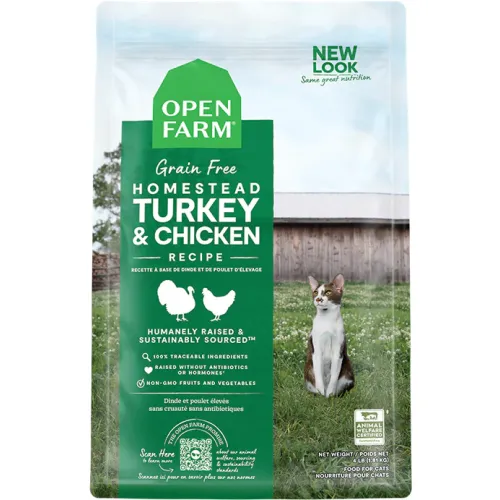 Open Farm 无谷物貓粮 Homestead TURKEY & CHICKEN 火鸡+走地鸡．4lb/8lb