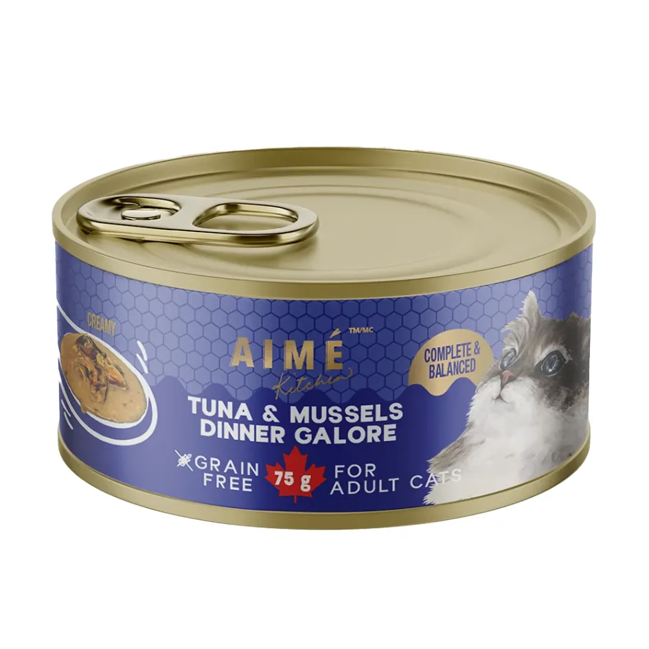 Aime Kitchen 殿堂主食系列 無穀物貓罐 吞拿魚青口盛宴.75g