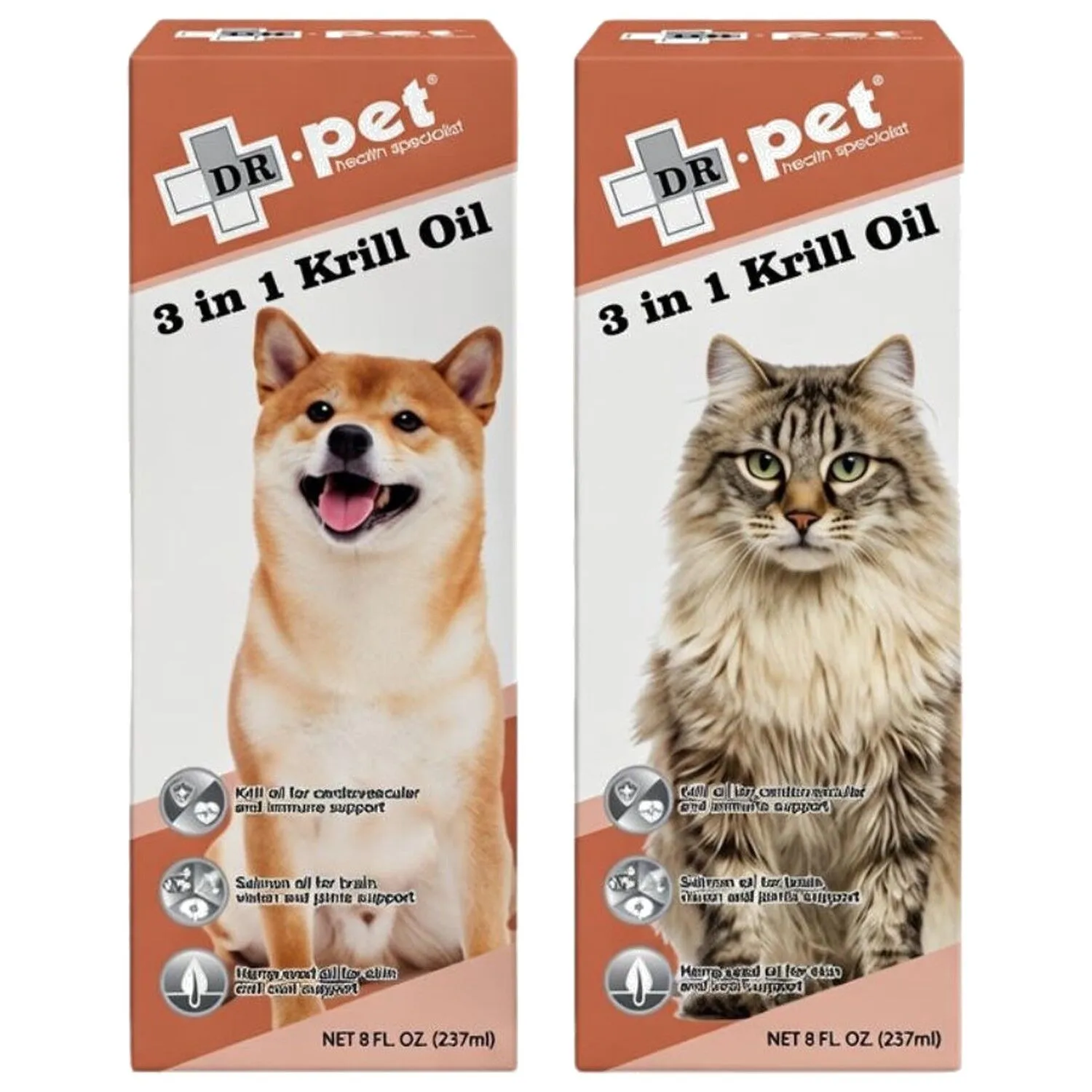 Dr. Pet 3 合 1 深海磷蝦油 貓犬用．237ml