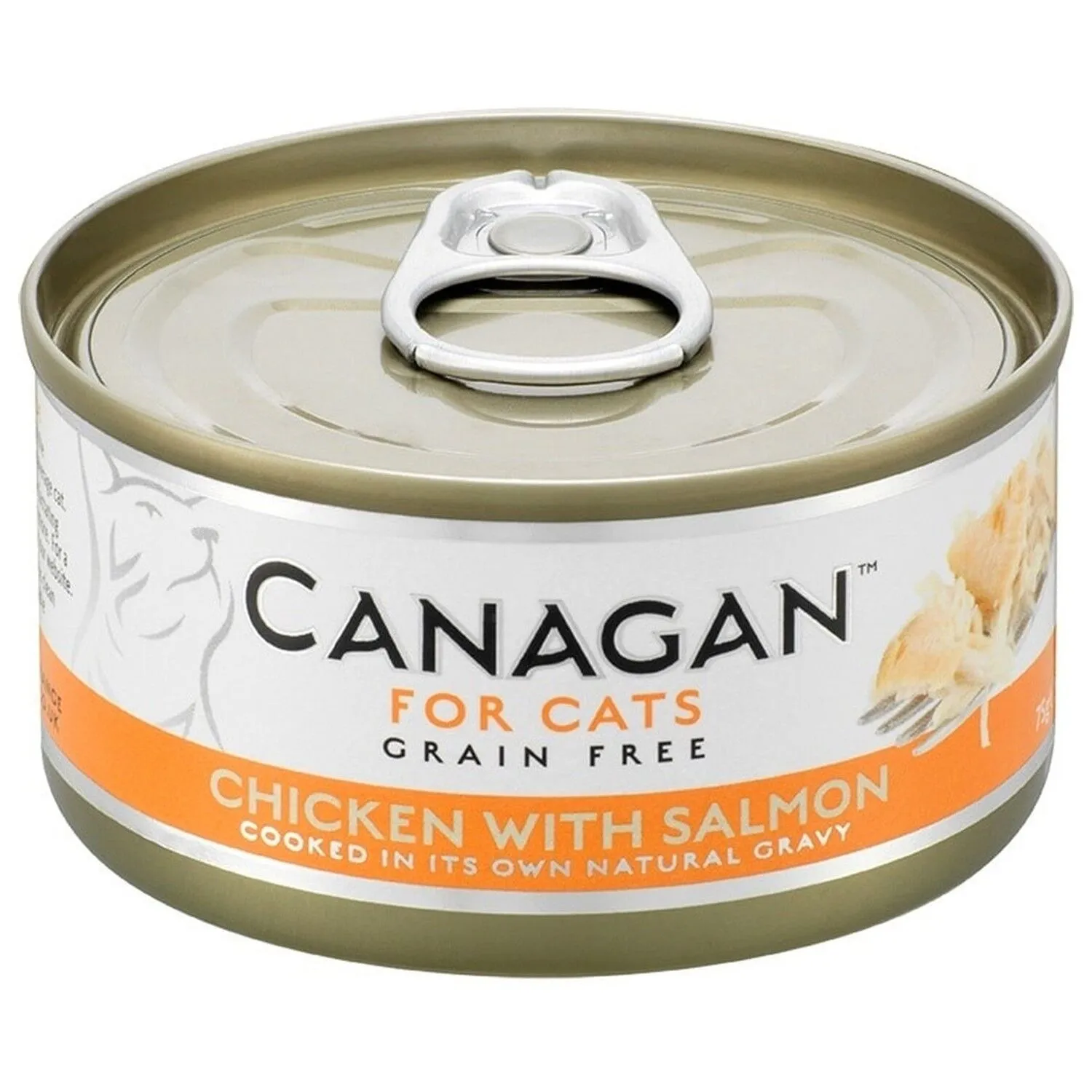 Canagan 原之选 天然无谷物猫粮罐头 鸡肉伴三文鱼．75g