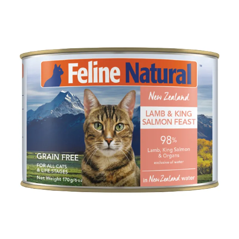 Feline Natural F9 羊肉及三文魚主食貓罐頭．170g