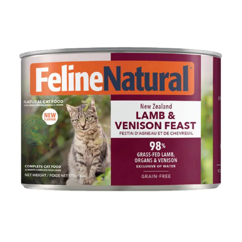 Feline Natural F9 羊肉鹿肉主食貓罐頭．170g