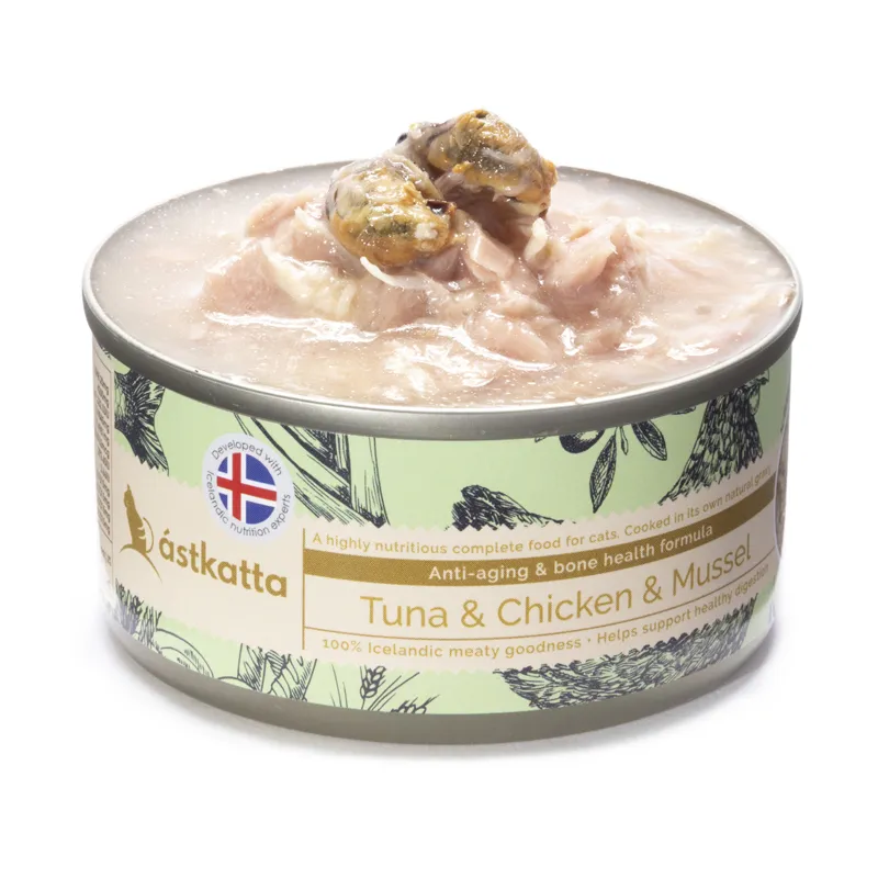 Astkatta 白鰹吞拿魚雞肉貽貝主食罐 (增強活力配方)．170g