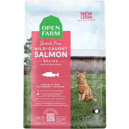 Open Farm 無穀物貓糧 Wild Caught SALMON 野生三文魚．4lb/8lb