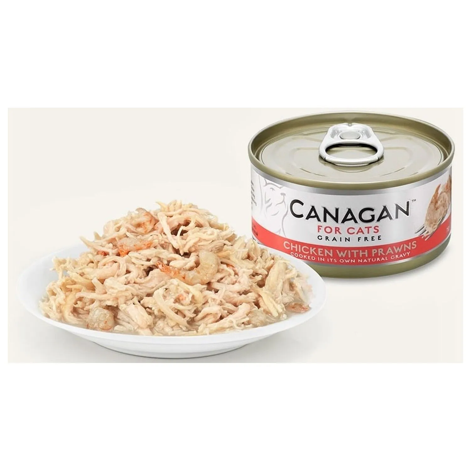 Canagan 原之選 天然無穀物貓糧罐頭 雞肉伴蝦肉．75g