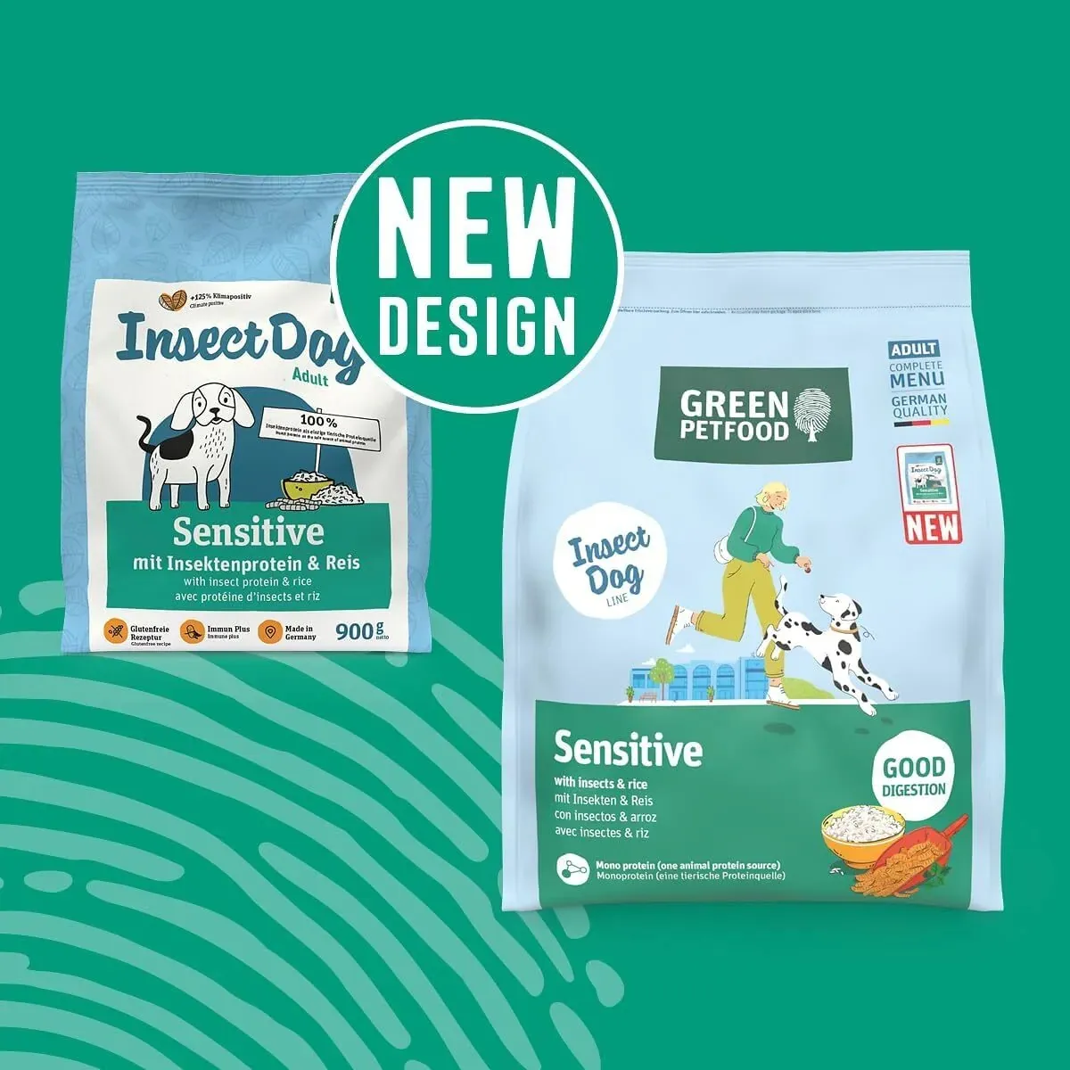 Green Petfood Insect Dog Sensitive蟲蟲蛋白【腸胃敏感】 無穀物狗糧．900g/ 7.5kg
