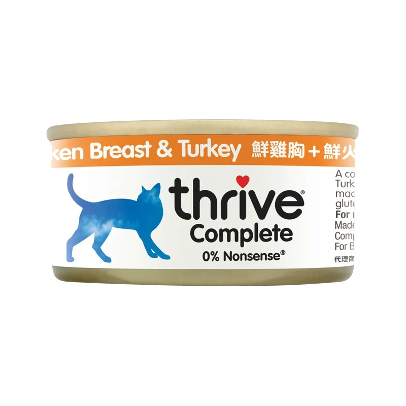 Thrive 貓主食罐頭- 鮮雞胸 + 火雞．75g
