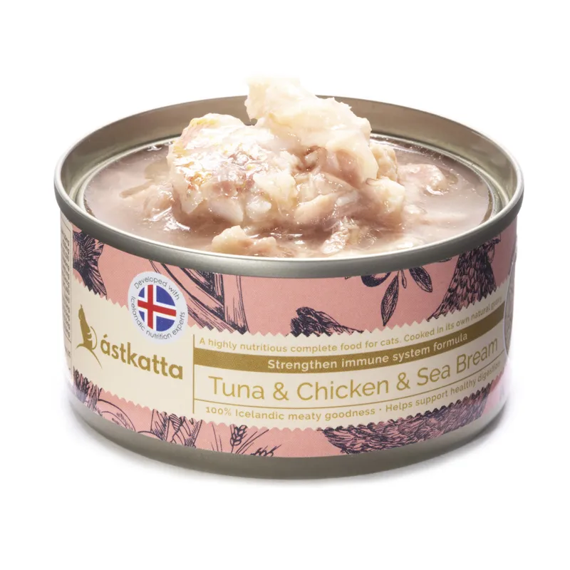 Astkatta 白鰹吞拿魚雞肉海鱸魚主食罐 (強化免疫力配方)．170g