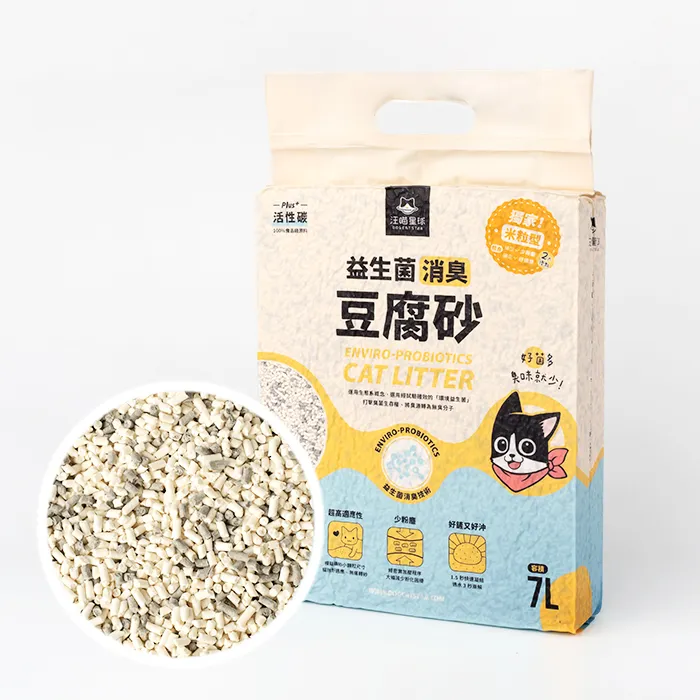 汪喵星球 益生菌消臭豆腐砂（米粒型豆腐砂）．2.7kg