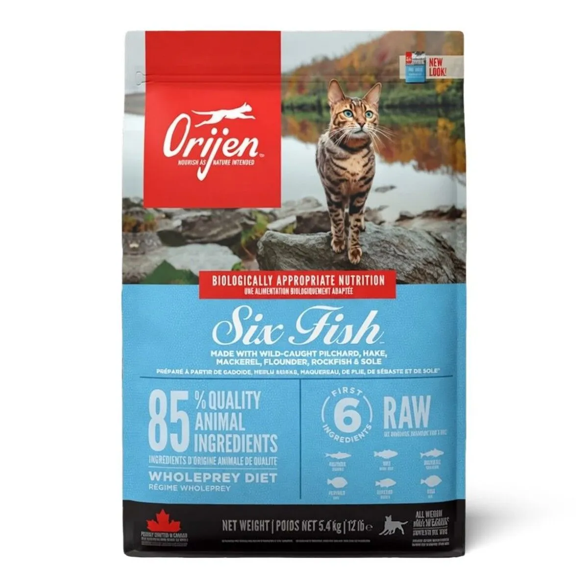 Orijen 渴望 無榖物貓糧 六種魚肉專用配方．1.8kg/5.4kg