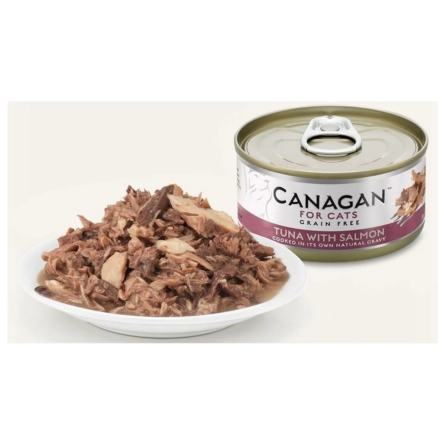 Canagan 原之選 天然無穀物貓糧罐頭 吞拿魚伴三文魚．75g