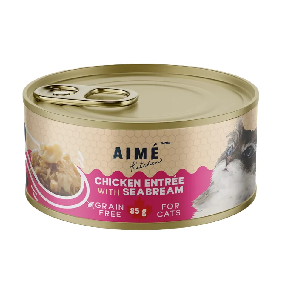 Aime Kitchen 啖啖肉補水系列 無穀物貓罐 雞肉配鯛魚.85g