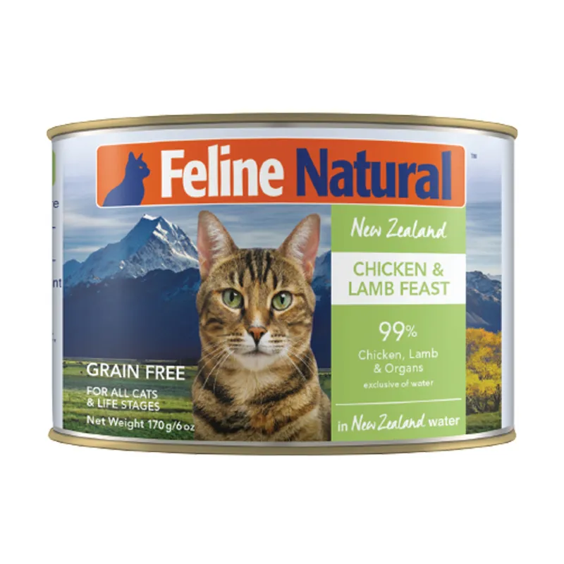 Feline Natural F9 雞肉及羊肉主食貓罐頭．170g