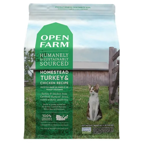 Open Farm 無穀物貓糧 Homestead TURKEY & CHICKEN 火雞+走地雞．4lb/8lb