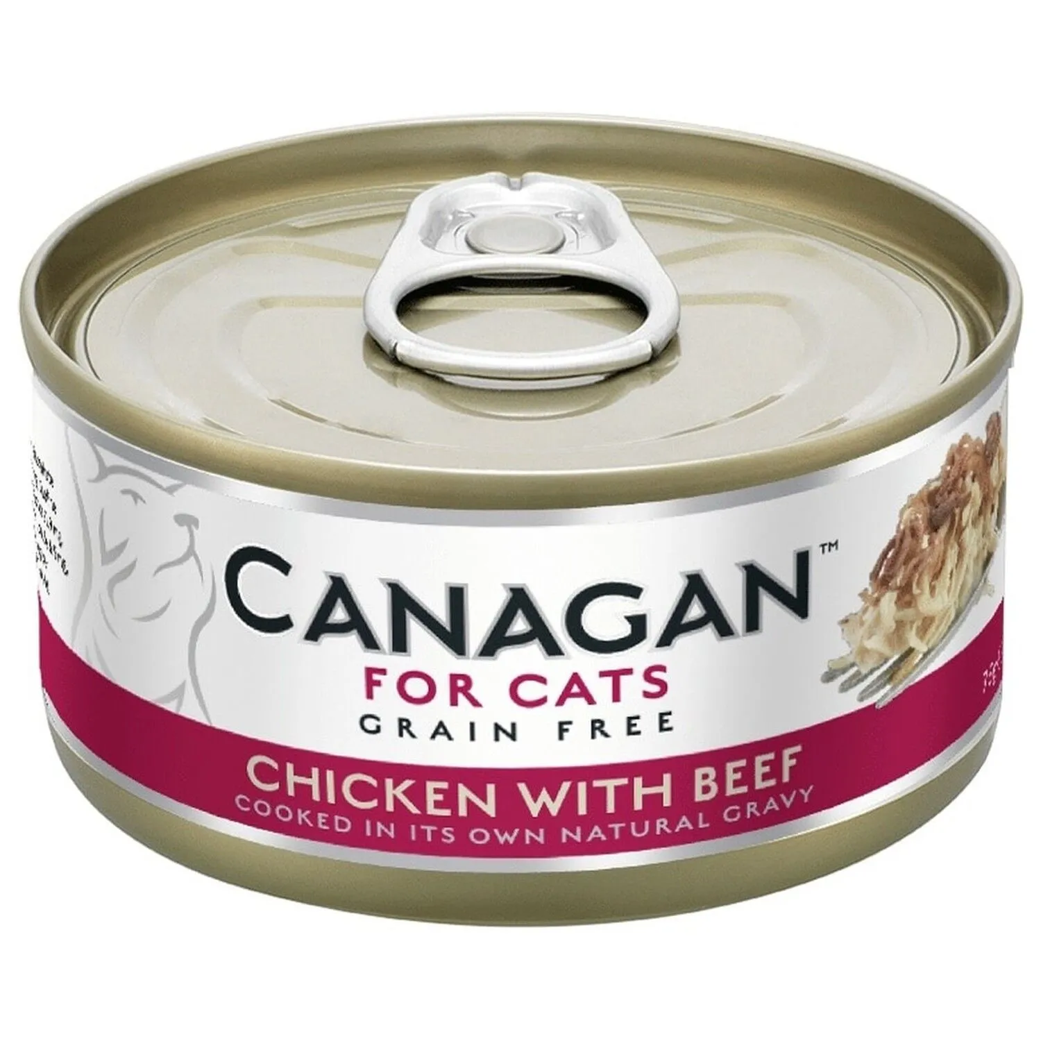 Canagan 原之选 天然无谷物猫粮罐头 鸡肉牛肉．75g