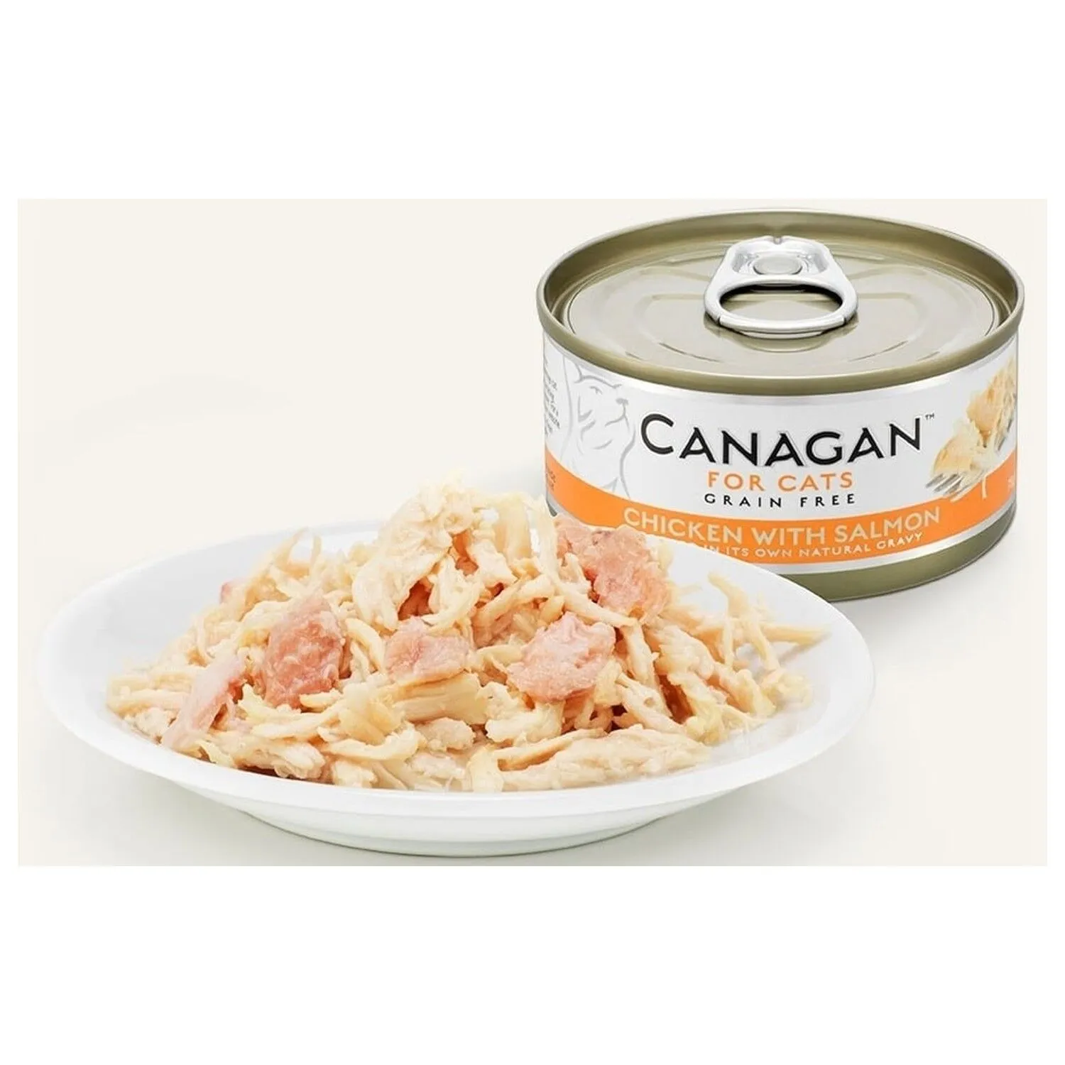 Canagan 原之選 天然無穀物貓糧罐頭 雞肉伴三文魚．75g