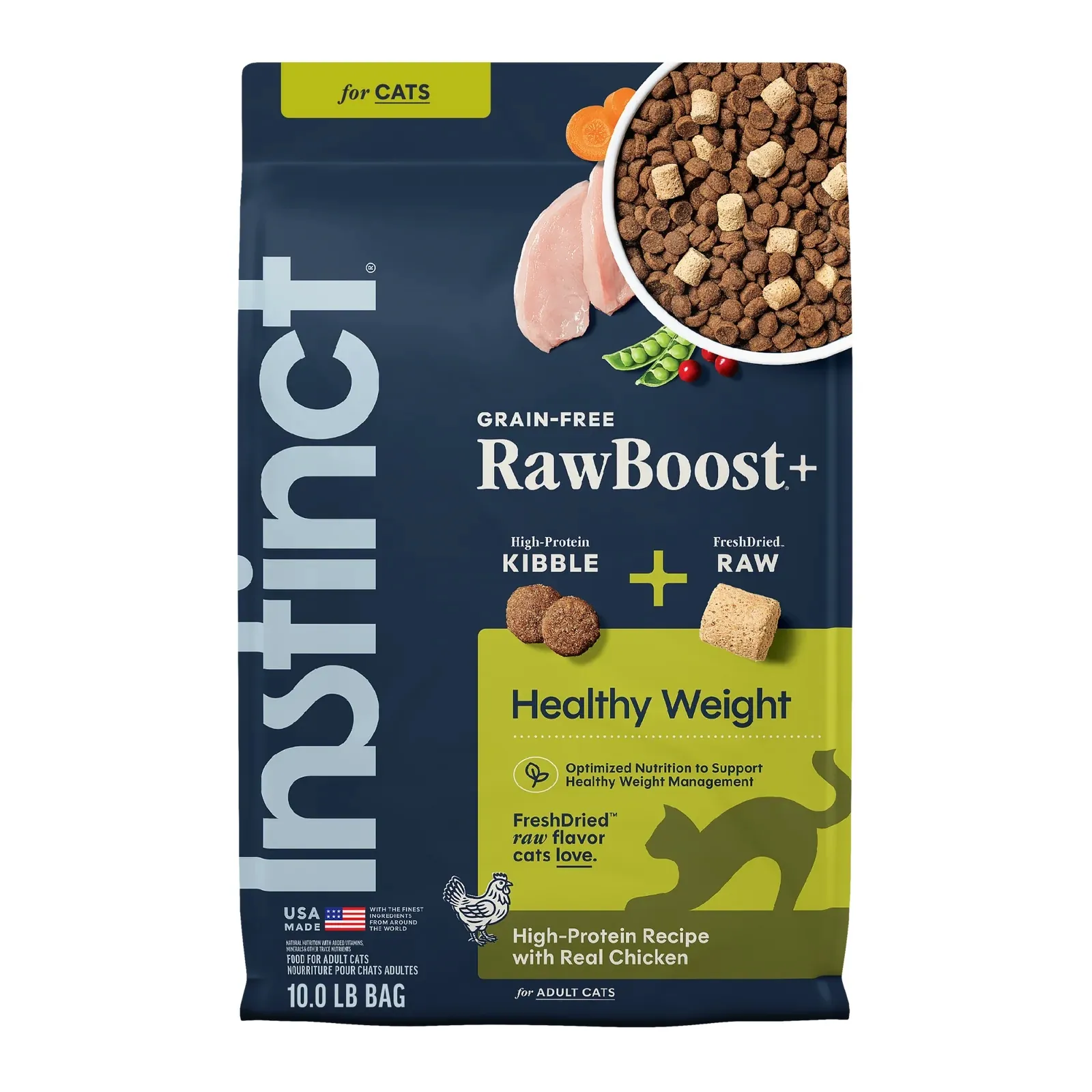 Instinct 本能 無穀物凍乾生肉粒系列 體重控制雞肉配方 鷄肉.10LB